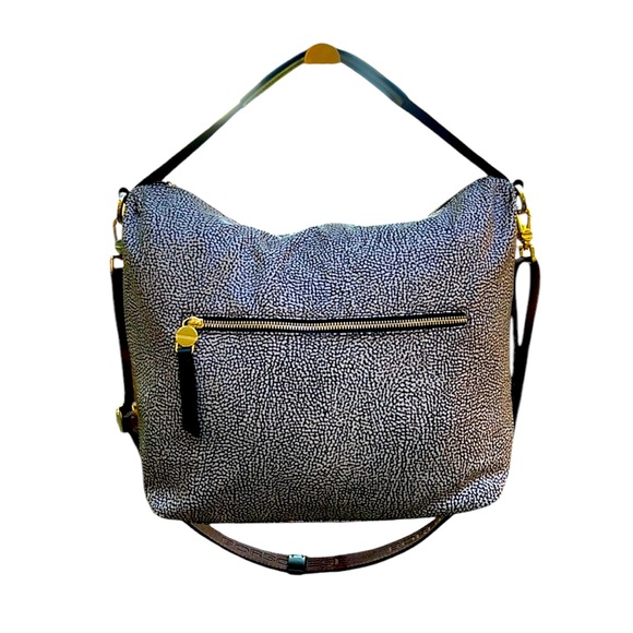 Borbonese Handbags - Borbonese Quail‎ Pattern Fabric Crossbody Handbag EUC